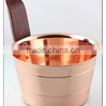 Stainless Steel Copper Plated Sauna Bucket