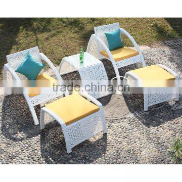 Factory OEM nice design outdoor furniture factory PE rattan/wicker beach chair with foot chaise