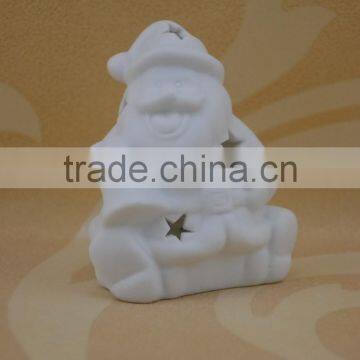 Santa Claus Shape Porcelain Christmas Decoration With LED Light for Home photo-6