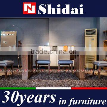 HOT SALE Walnut Veneer Modern Wooden Dining Table Set A-18RE photo-5