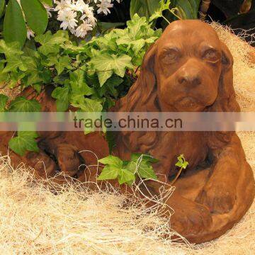 Cheap Flower Pot Garden Puppy Stone Planter photo-2