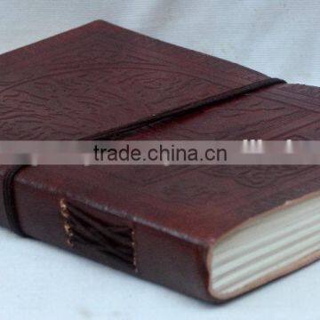 Handmade Vintage Strip Closer Embossed Leather Diary photo-3