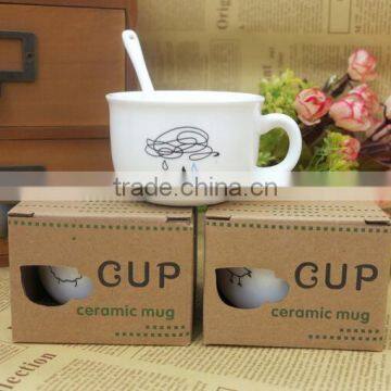 140ml Capacity Cute Mustache Coffee Cup photo-3