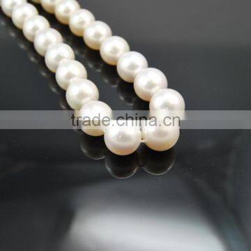High Quality 11-12mm AA White Round South Sea Pearl Strands photo-2