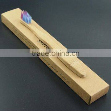 eco packing custom name toothbrush wholesale child bamboo toothbrush