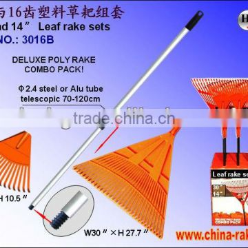 3016B Grass Rake/Lawn rake/Leaf rakePlastic