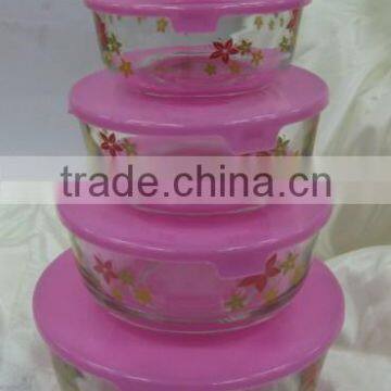 GH053 5pcs Glass Bowl Set With Deco photo-2