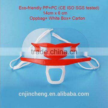 Smiley Type Restaurant Widely Popular Used Anti Smoking Clear Catering Transparent Face Mask for Food Service photo-2