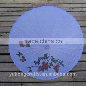 Colorful Hand-painted Chinese Silk Parasol photo-3