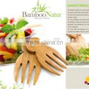 2015 hot sale bamboo salad hand