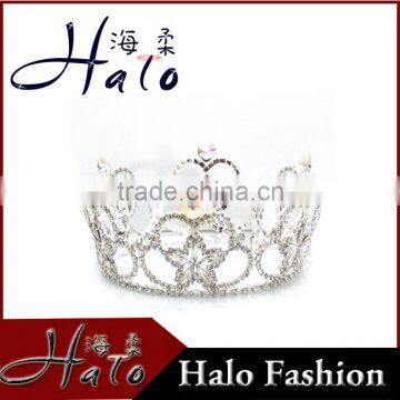 Pageant Rhinestone Big Fashion Women Crown Hair Accessoreis Headwear Tiaras