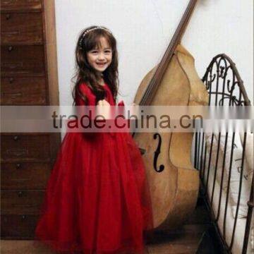 Autumn Red Girls Dresses Children's Long Sleeve Christmas Dresses Girls Lace Cotton Clothes Princess Kids Dress Mas Vestidos photo-2