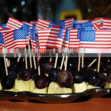 small customized cheese flag toothpicks