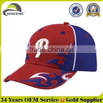 Baseball Hat Embroidery Logo Custom Blank Caps Flame Pattern