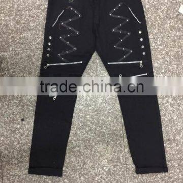 GZY Funny Zippers GuangZhou jeans Men New Way Stock