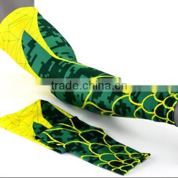 Wholesale spandex OEM sports running calf sleeves, spandex fitness compression arm sleeves