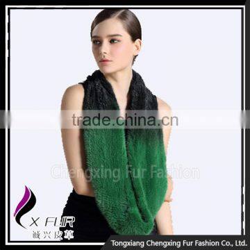CX-S-158Q Ladies Vintage Exquisite Finest Quality Knitted Mink Fur Neckwarmer Handmade Mink Fur Scarf photo-4