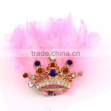 Women's Party Brooches Alloy Korean Feather Brooch Retro Small Crown Feathers Brooch Korean Clothing photo-4