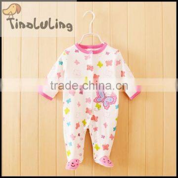 2015 new baby girls butterfly fleece couple footed pajamas,blanket pajamas