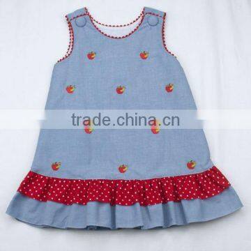 Boutique Girl Clothing Children Summer Printing Sleeveless Kids Girls Dresses