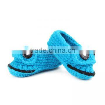 Big Mouth Frog Design Crochet Knitting Kids Shoes