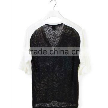 Deep v Neck t Shirt Women's Sublimation t Shirt Burnout Cotton t Shirt photo-2