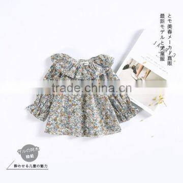 2017 Wholesale Toddler Girl Clothing Girls Shirts Kids Long Sleeve Cotton Floral Blouses Baby Clothes photo-3