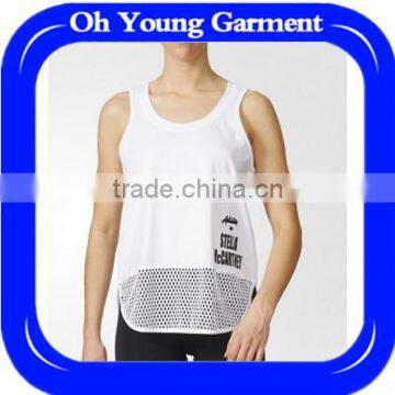 branded overruns vest two tone vest fitness clothes white vest