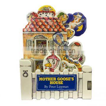 mini-house book children board book grey board die cutting book