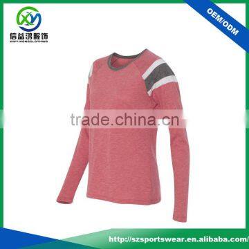 New Arrival Fashion Design Splicing Polyester /cation T-shirt Women photo-3