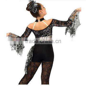 2016 New !!- Women Black Shinny Lace Dresss- Lady Stage Wear photo-2