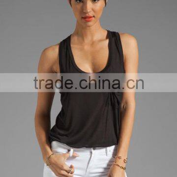 Viscose Pocket Racer Tank