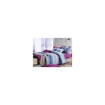 Purple Twill Fabric Cotton Bed Set Reactive Printing Dye For Old People