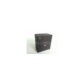 Luxury Rigid Board Gift Packaging Boxes, Black Coated Paper Boxes For Electronics Packaging