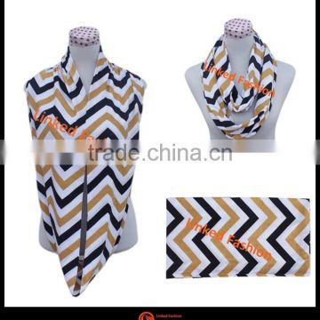 Breastfeeding Multifunctional Chevron Nursing Scarf Infinity Nursing Cover