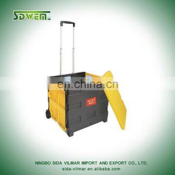 folding plastic reusable and gife shopping promotional basket trolley cart