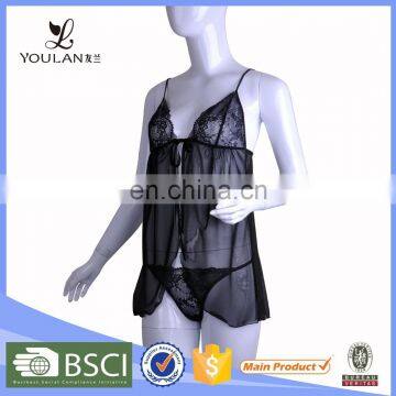 Best Design Luxurious Mature Matching Panty Night Dress Lingerie Sexy Lingerie Sleep Wear