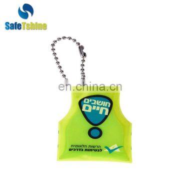 Most competitive durable cheap reflective key chain wholesale