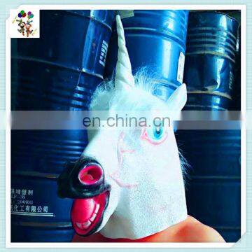 Halloween Party Costume Creepy Unicorn Full Head Latex Animal Masks HPC-0480 photo-4