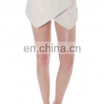 Leather Look White PU Shorts