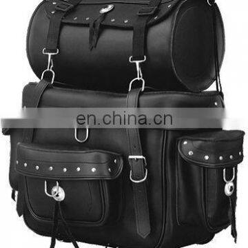 Motorbike leather Saddle Bag