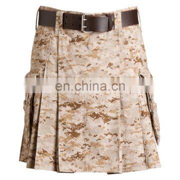 Men Desert Survival Digital Military Camo Kilt