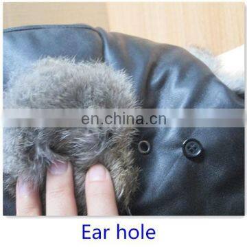 Top Quality Real Rabbit Fur Hat For Winter , Real Fur Trapper Hat photo-2