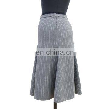 High Quality Elegant Office Knee Length Formal Stripe Trumpet Skirt photo-4