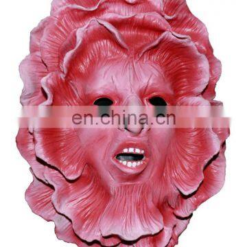 Hui Zhou New Design Novelty Latex Funny Masquerade Costume Flower Mask For Halloween