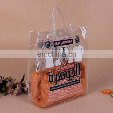 Transparent Wholesale Clear Plastic Shopping/clothing/gift Pvc Bag With Handing Button photo-2