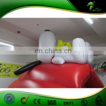 Red House with Lovely Dog Inflatable Cartoon Model Customized Design Inflatable Balloon for Christmas/Promotion Decoration