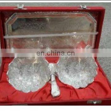 Brass Designer Silver Plated New design tableware 45 pcs gold plated flatware sets