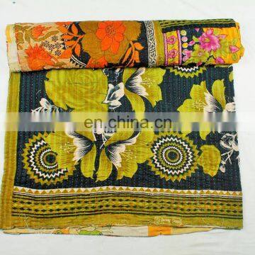 Vintage Kantha quilt Good Quality Indian Reversible Wholesale Lot Cotton Kantha Quilt