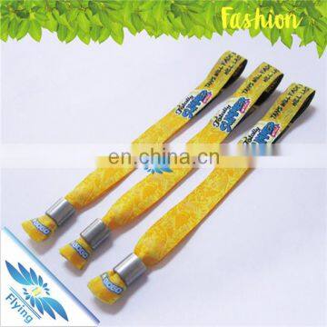 Cheap Textile Woven Fabric Wristbadns Custom Theme Event Wristband Bell Shape Slide Lock